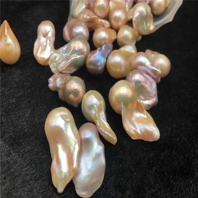 Large Big Size 818mm Color Irregular Fireball Nuclated Baroque Fresh Water Genuine Real