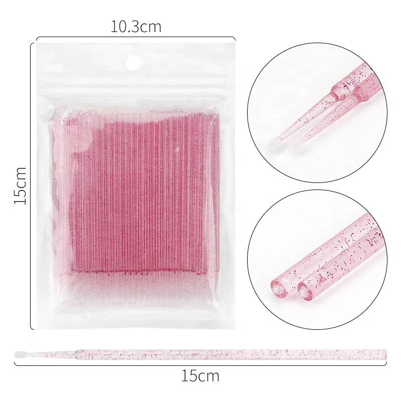 Wholesale Colorful Eyelash Extension Disposable Applicator Dental Micro Swab Brush