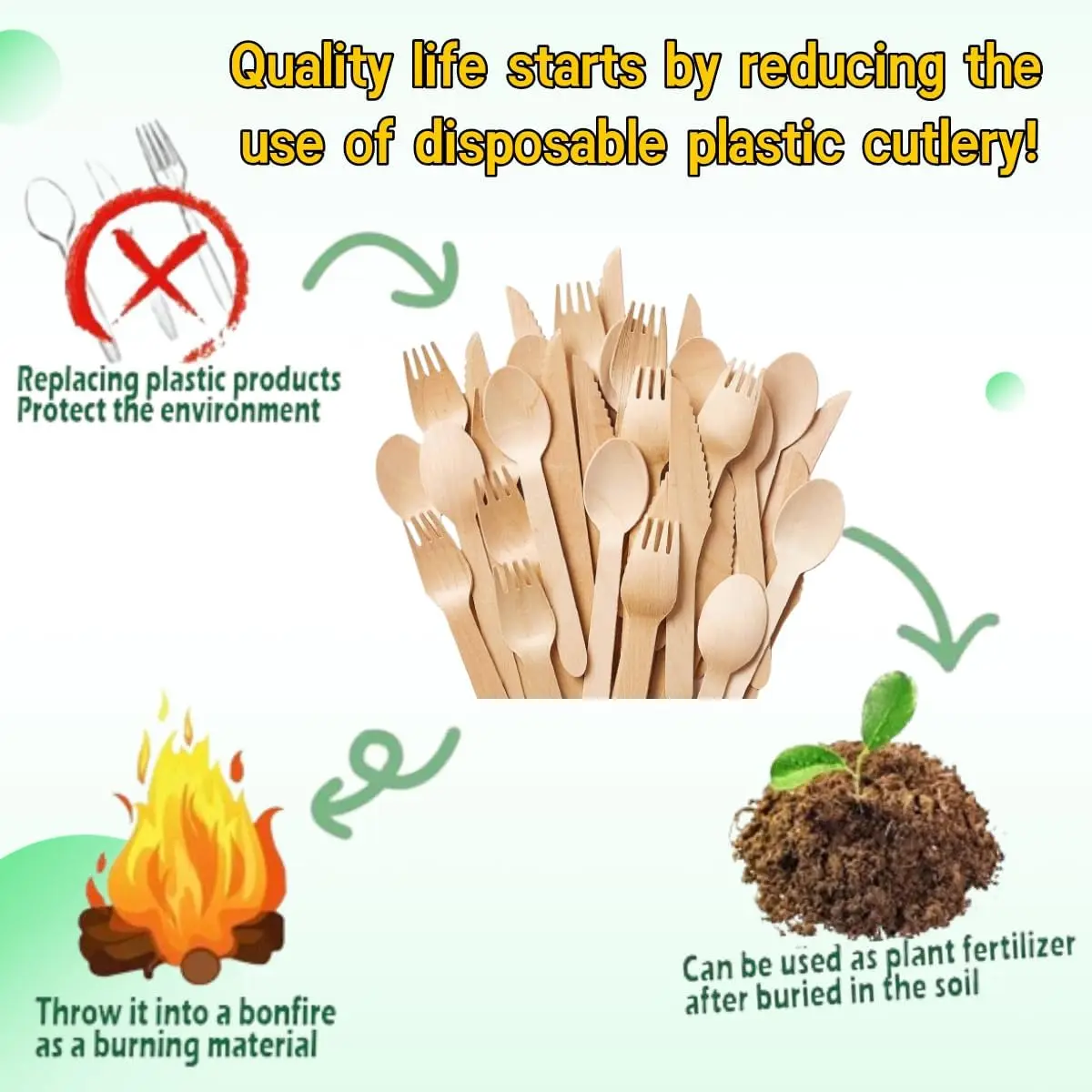 Eco-friendly Mini Appetizer Forks 3.3" Disposable Wooden Forks Two Prongs Fancy Toothpicks Tiny Wooden Cocktail Picks for Party