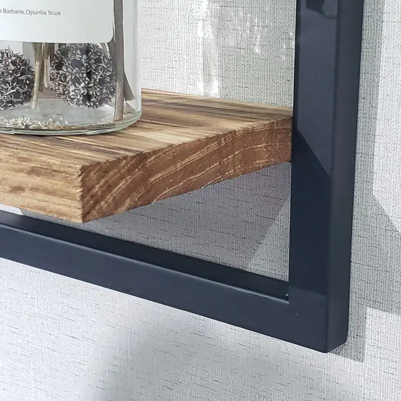 Floating Wall Shelves Set Of 2 Metal Wall Mounted Hanging Shelf For