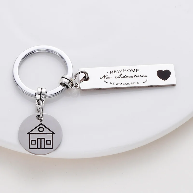 New Home Gift Accessori Portachiavi e cordini da collo Portachiavi Moving In First Home Gift Housewarming Gift House Keys Keyring Our First Home Keychains Set of 2 Couples Keychains 