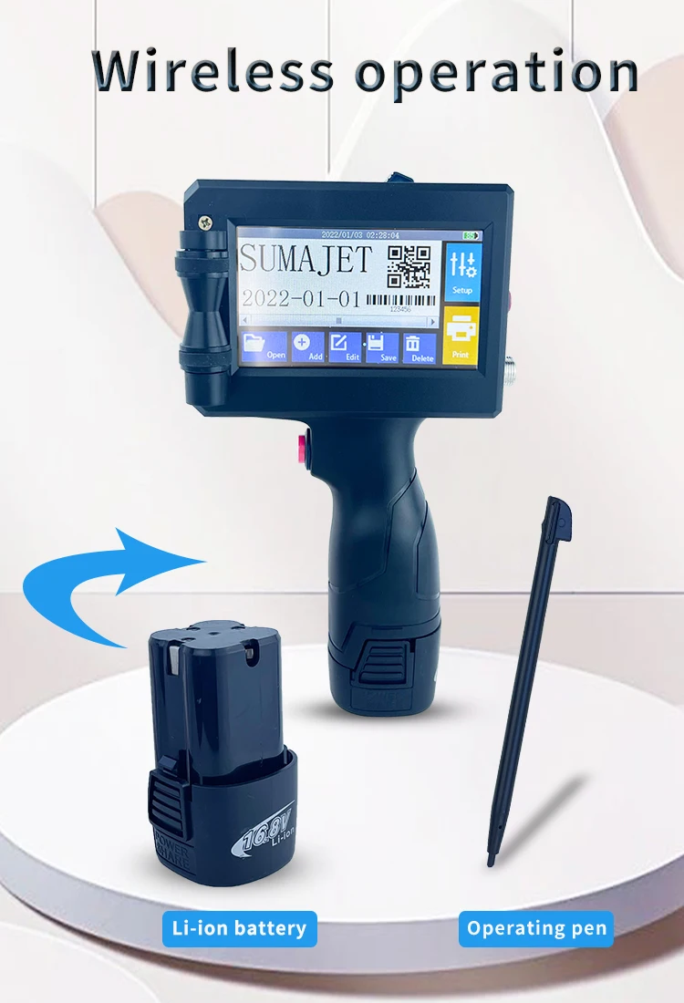 Industrial Handheld Inkjet Printing Machine for Expiry Date Batch Code ...