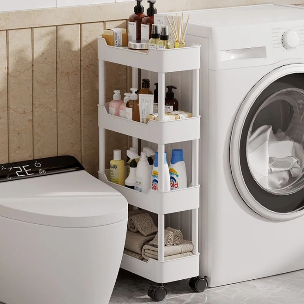 Modern Mobile Storage Cart with Locking Wheels Ideal for Snacks Books Plants