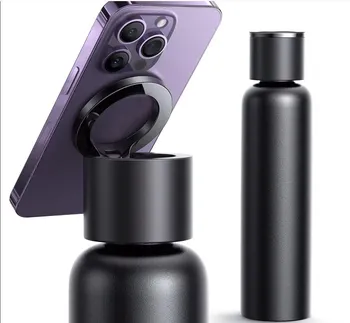 2024 factory price Seller 24oz 750ml Water Bottle Magnet Sport Running Top Magnetic Lid Water Bottle Phone Holder