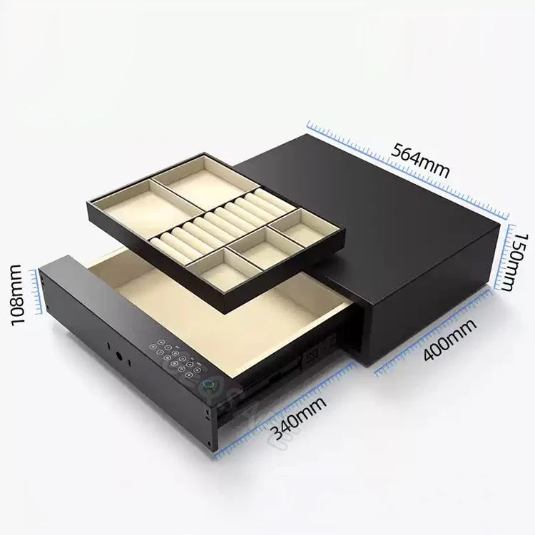 Safe Box for Money Wardrobe Wall Hidden Drawer Lock Fingerprint & Digital Lock CEQ Safe Steel Digital Smart Safe Cabinet