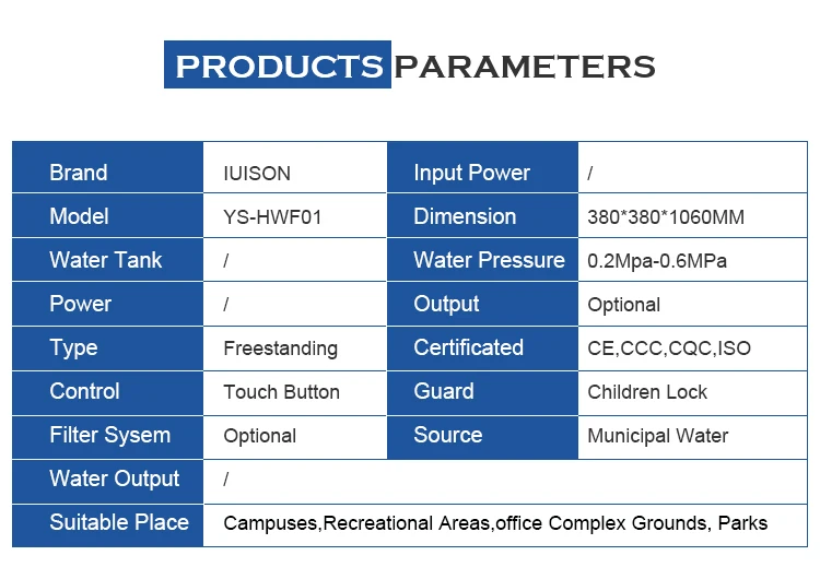 stainless steel outdoor garden drinking fountain purifier direct drinking water dispenser factory