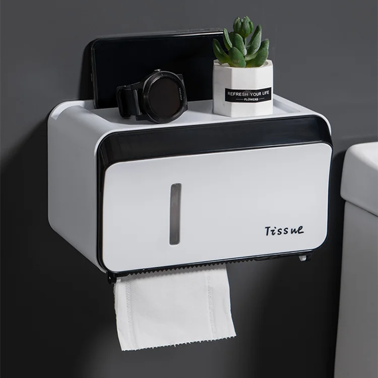 High Quality Modern Wall Mounted Plastic Paper Storage Box Facial Tissue Box Holder