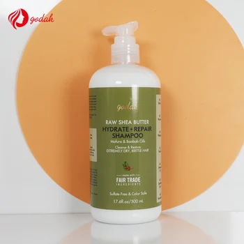 shampoo and conditioner hair repair low moq Raw shea butter Shampoo Silicone free shampoo that makes hair grow faster