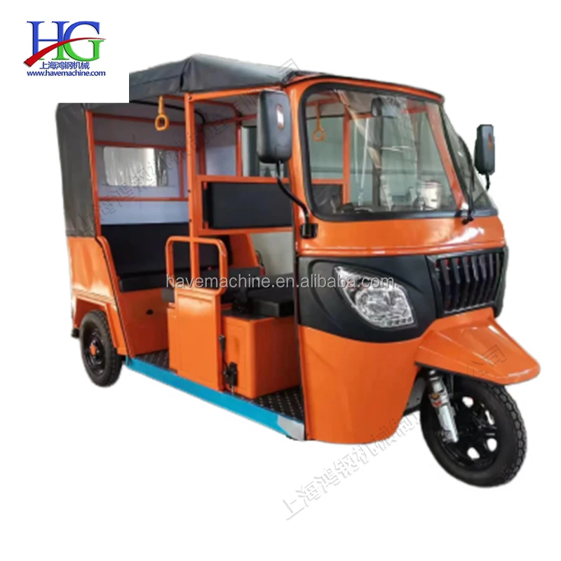 Gasoline Tricycle With Canopy Passenger Sightseeing Tuk Tuk Six Seater ...