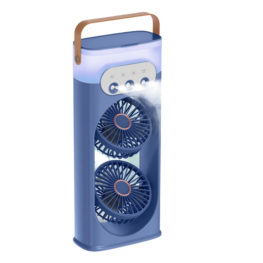 Tragbarer Mini-Tischventilator mit Klimaanlage, 3 Windstufen, Wassernebelfunktion, elektrisch/batteriebetrieben, für den persönlichen Raum, für Zuhause oder Büro._voghion.com