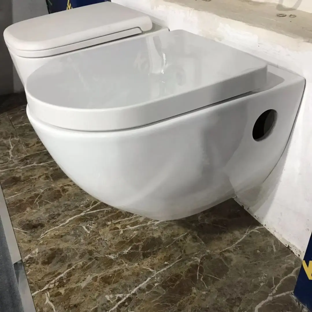Hotel Ceramic Bathroom One Piece Toilet Set Wall Hung Floor Standing With Bidet Basin Suites