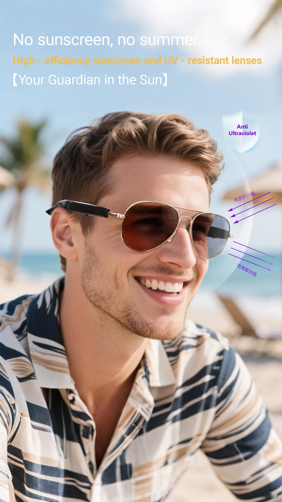 2025 Sanvnet F18 Outdoor AI Translation Sunglasses Audio BT Speaker Headset Wireless Music Portable Headphone AI Smart Glasses