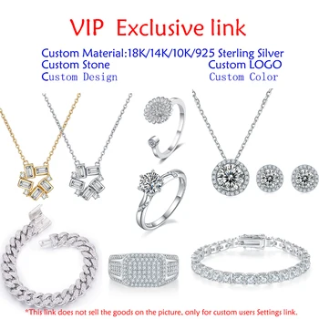 Custom Cubic Zirconia Cuban Chain Necklace Bracelet Earrings Ring Pendant Sets Wholesale Price Exclusive link Fashion Jewelry