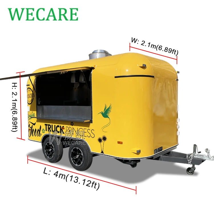 Wecare Custom Towable Fast Food Mobile Kitchen Chicken Rotisserie Pizza ...