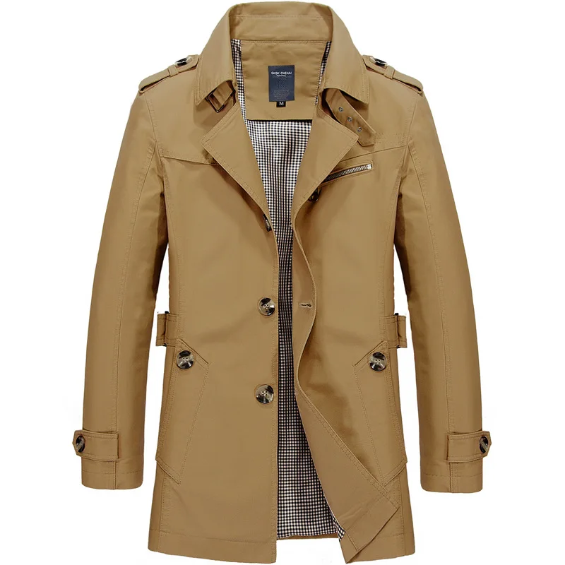 2023 Men Long Sleeve Trench Coat Jacket, Suitable For Men'S Fashion Casual Winter Men Coat
