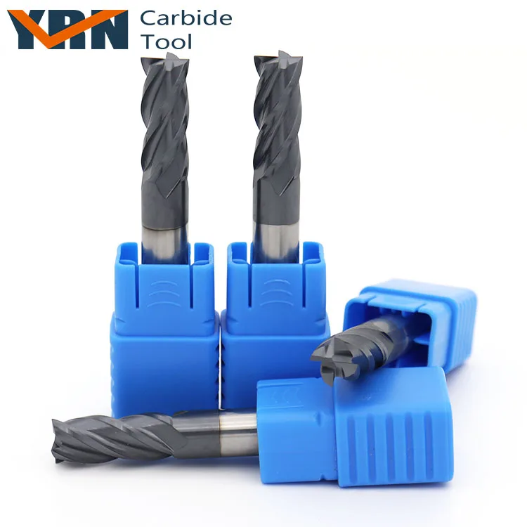 
 Factory Direct Sale AlTiN-coated Long Shank 35 Helix 4 Flute Square End Mills  