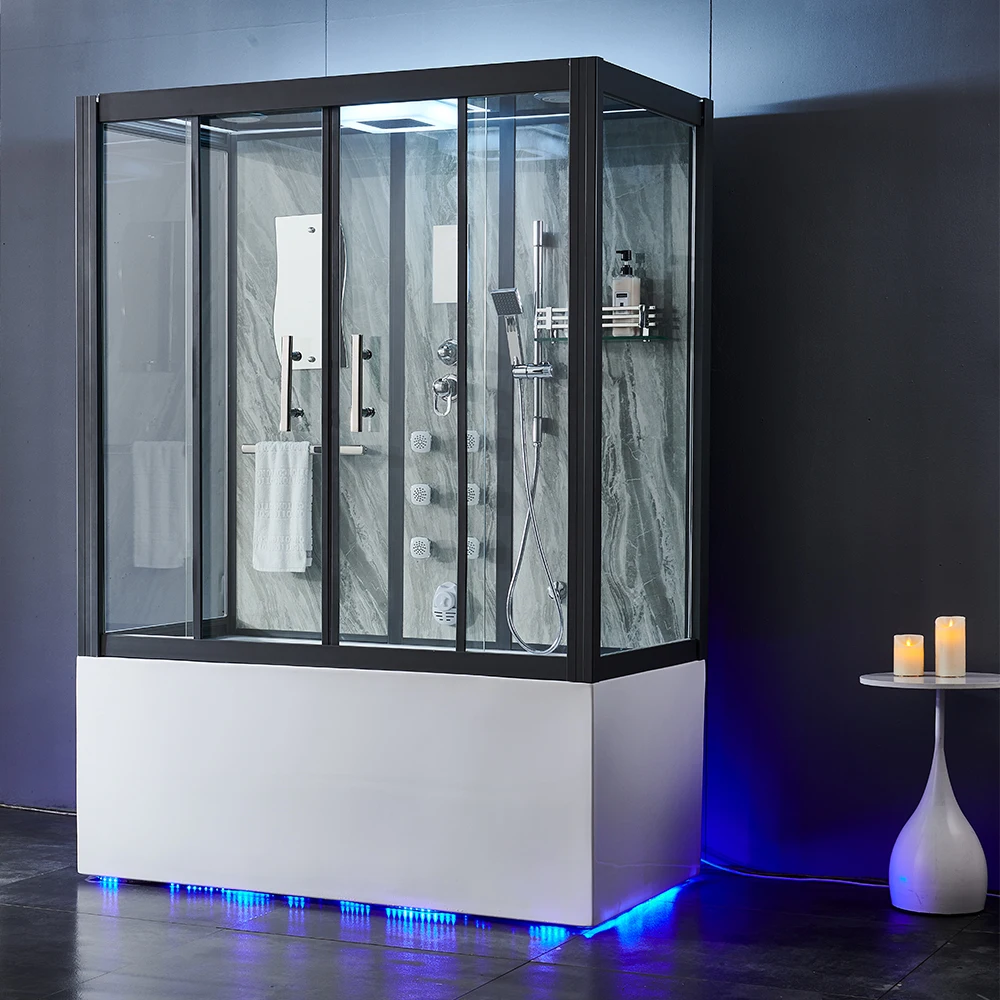 High Quality Modern Design Combination Big whirlpool Luxury Steam Shower Cabinet Steam Shower Room Cabin With Tub