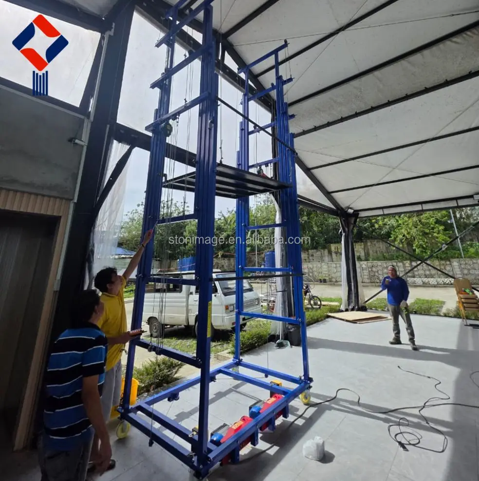 Piattaforma Di Sollevamento Elettrica Per Ponteggi, 300kg, Altezza Fino A 10m, Con Telecomando E Ruote