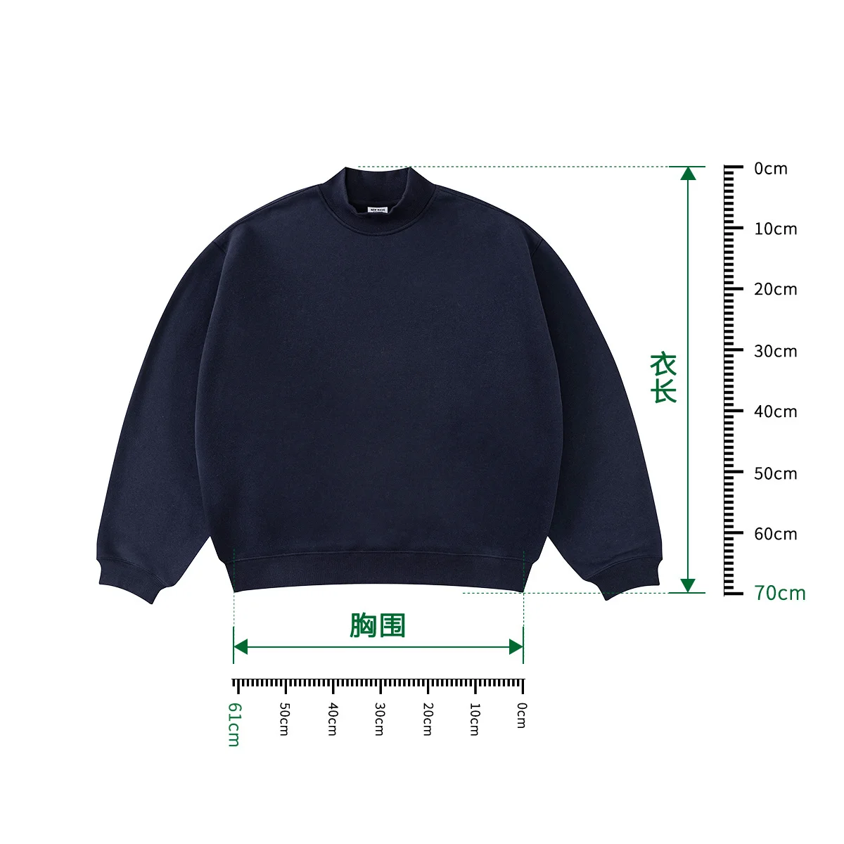 TT Custom Mockneck Sweatshirts Cotton Jumper Embroidered Soft