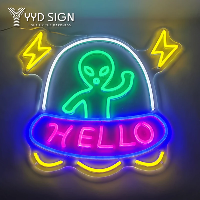 Индивидуальный цельный наружный водонепроницаемый астронавт пыленепроницаемый светодиодный неоновый знак для наружного украшения