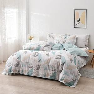 Floral Printed 3D Digital Duvet Cover Bedding Set Queen Size Fitted Sheet Bed Sets