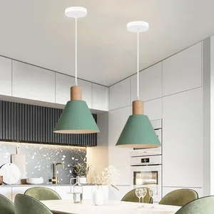 JACKSUN Wholesale Simple Small Ceiling Light Nordic Macaron Single Head Chandelier for Dining Study
