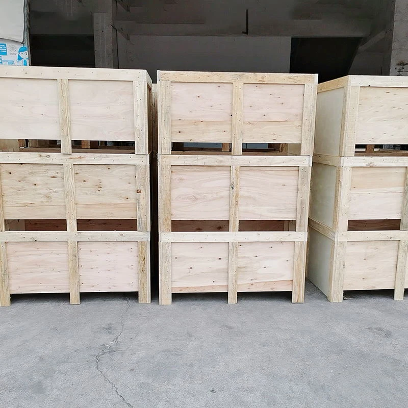 Sturdy Wooden Boxes for Transporting Goods Stackable Wooden Plywood Crates Multi-purpose Wooden Pallet Boxes