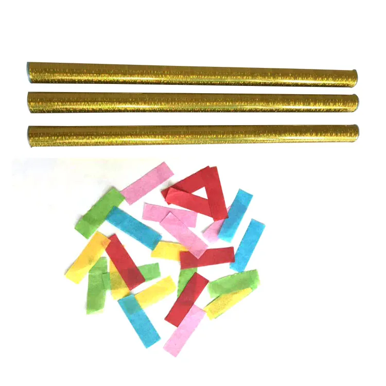 Подарки на день рождения, попперы с конфетти, ручная пушка с конфетти, новогодний Золотой праздничный Поппер