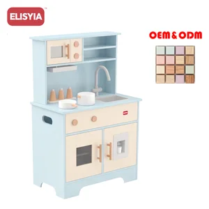 Wooden Kitchen Play Set ELC Commiki Durable BPA Free Refrigerator Dishwasher Washing Machine Accessories