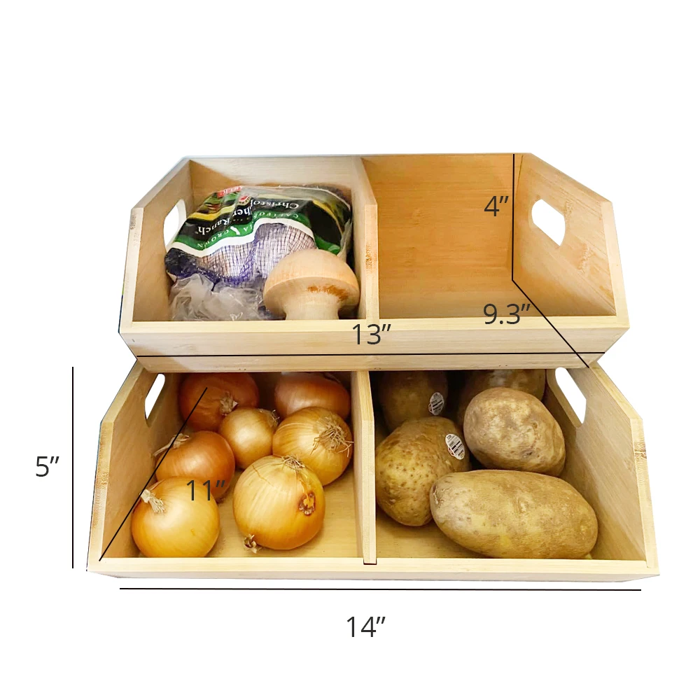 Abiudeng Lot De 2 Boîtes De Rangement Empilables Pour Cuisine