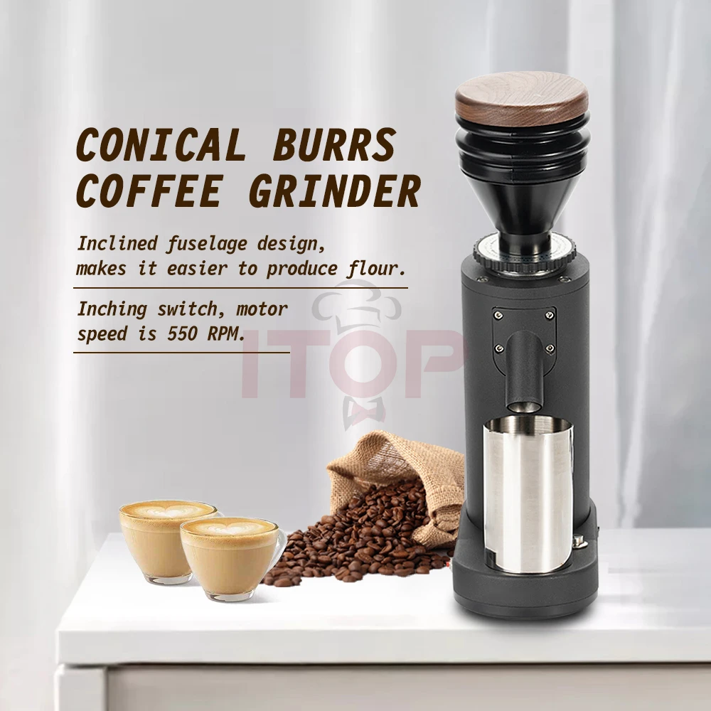 180W Electric Coffee Bean Grinder High Capacity Coffee Grinding Machine Burr  US