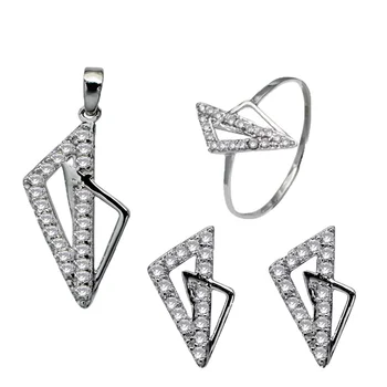 Custom Pendant Geometry For Women Silver Plated Triangle Pendant Jewelry