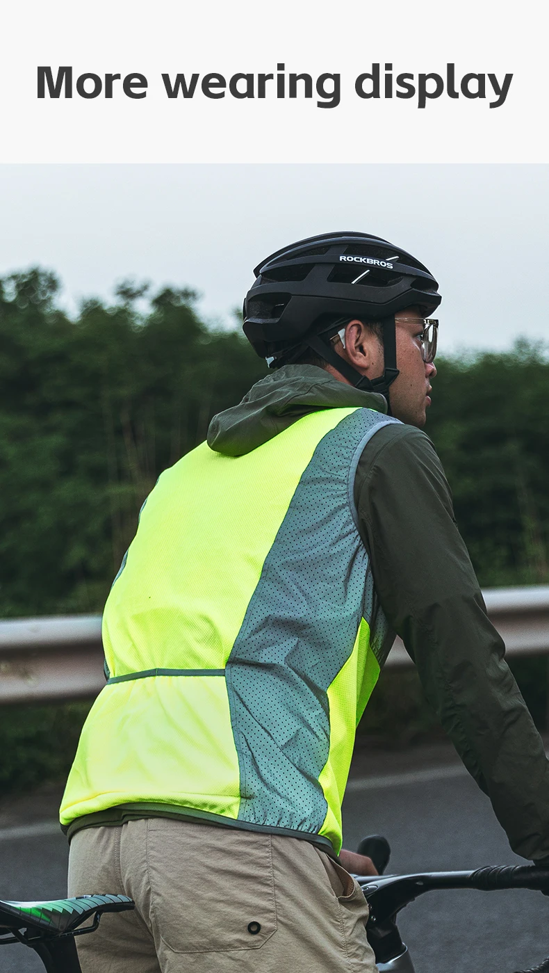 Rockbros Cycling Cheap Good Quality Reflective Safety Vest With Logo Jackets Reflective Safety