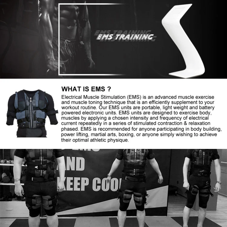 Full Body Gym Wireless Ems Trainer Training Body Sculpting Machine  Fitness Suit Ems Training XBODY Jacket Muscle Stimulator