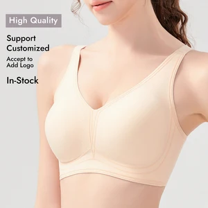 New Style No Underwire Custom Full Coverage Ladies Full Support Push up Seamless High Elastic Sport No Show Bralettes