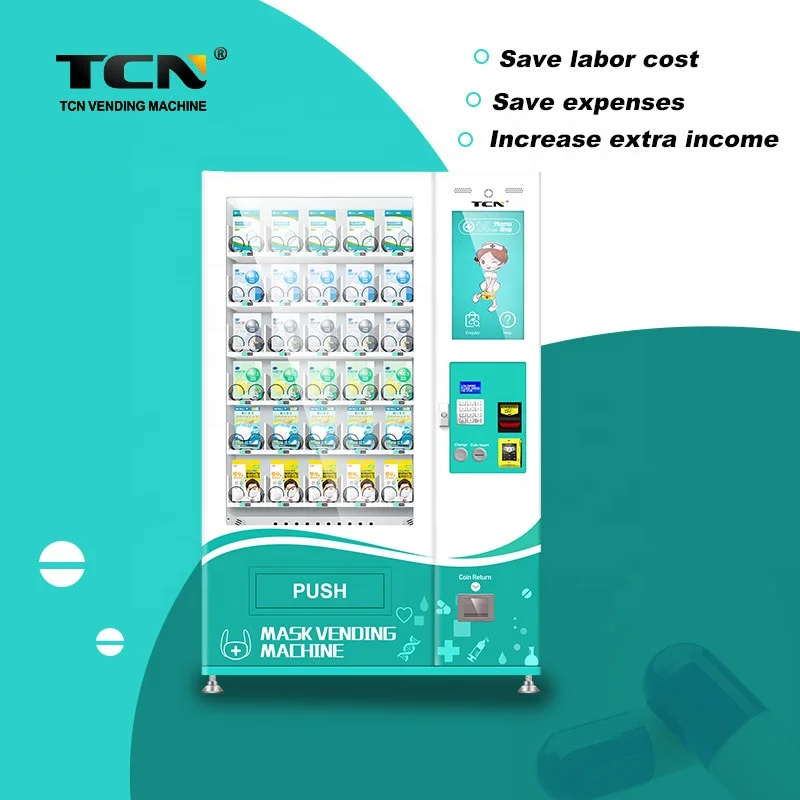 TCN Robotic Touch Screen Smart 24 Hours Self Service Pharmacie Vending Machine for Drug and Mask