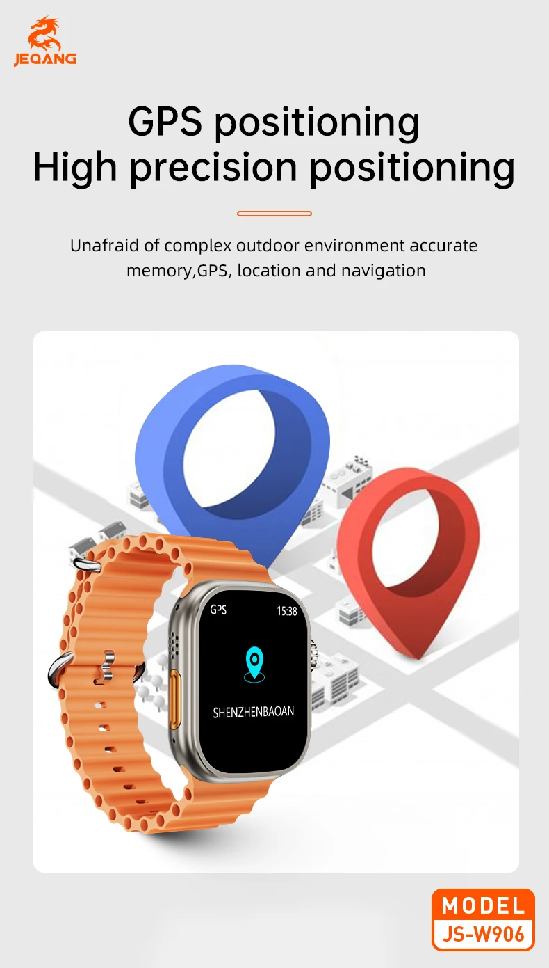JEQANG Smart Watch with SIM Card Support Blood Glucose Blood Oxygen Heart Rate Sleep Monitoring Call