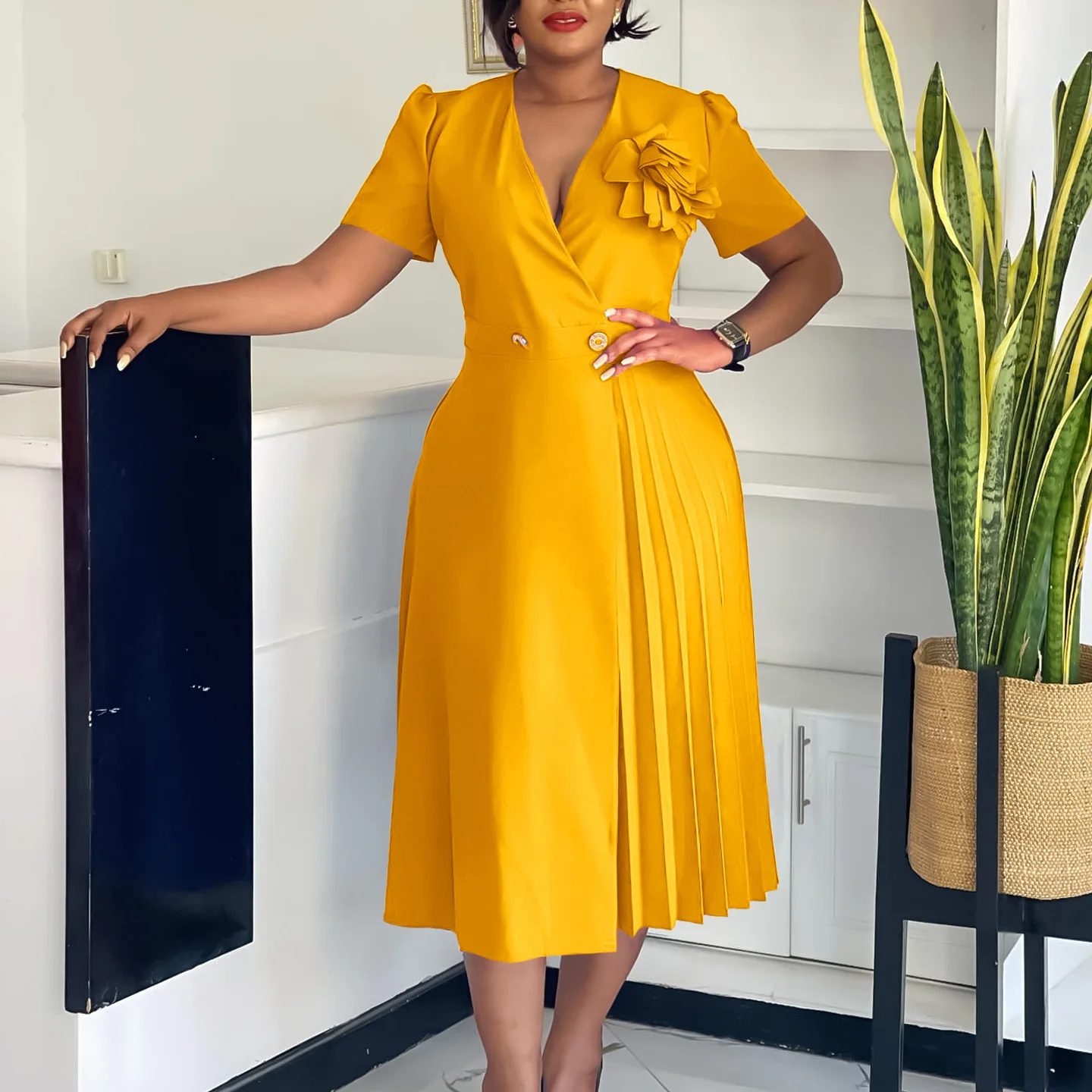 Ol Vrouwen Kantoorjurken Elegante Kantoorjurken Voor Dames Kantoor Carrière  Potlood Jurk