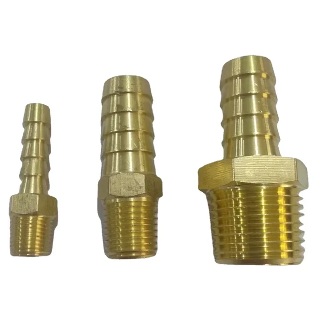 1/8" 1/4" 3/8" 1/2" 3/4" NPT Male Female 1/8"-3/4" Inch Hose Barb Hosetail Brass Pipe Fitting Connector Adapter Water Gas Fuel