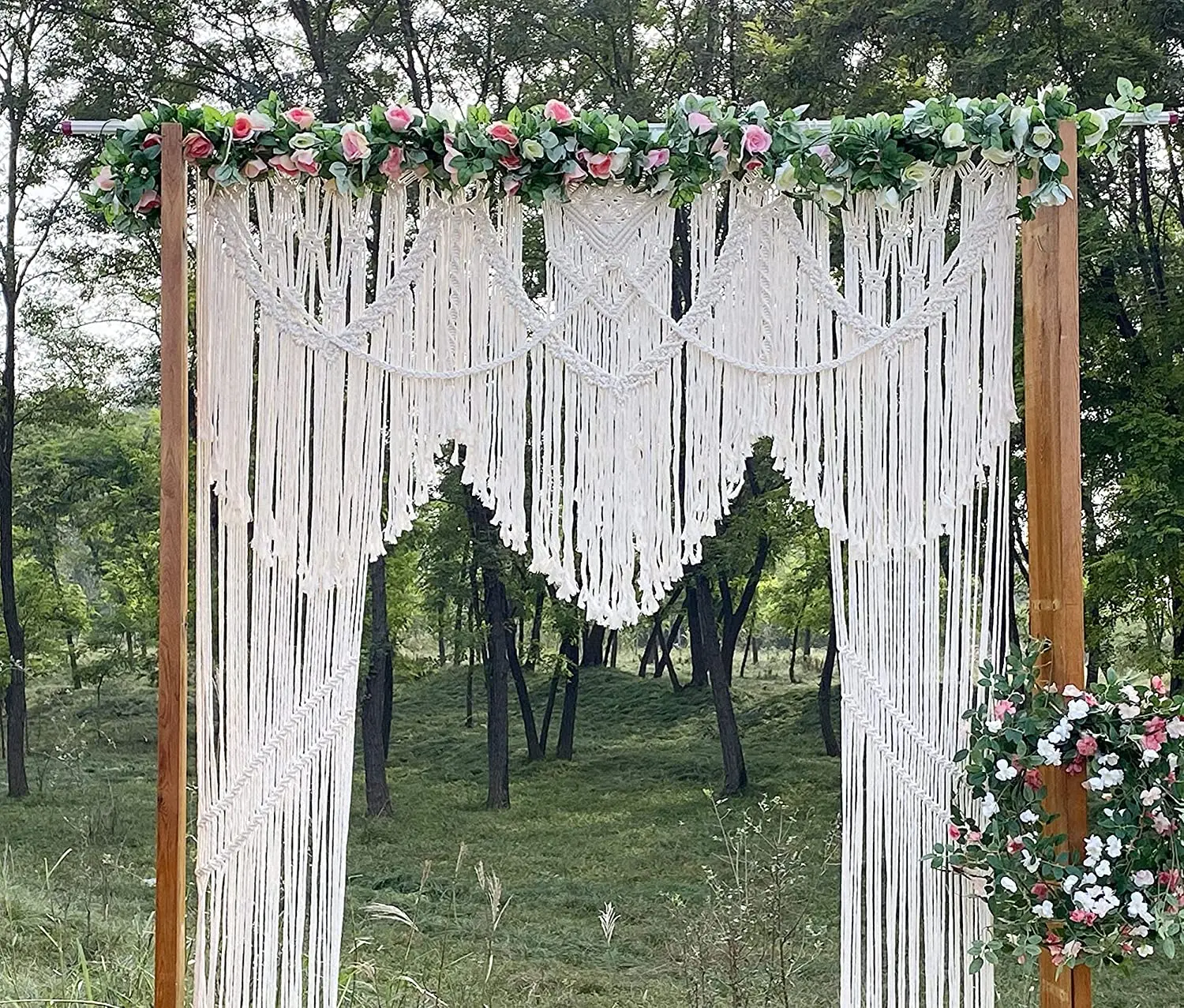 Handmade Macrame Wedding Backdrop,Macrame Wall Hanging,Macrame 2024 Curtain Bohemian,Macrame Wall Arch,Macrame Wedding Arch,Macrame Wed Deco75x85