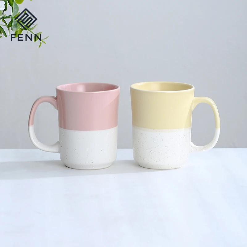 Creative  Ins Style Ceramic Coffee Mug Custom Color Speckled Sesame Glaze Mug Fine Porcelain Cup Mugs