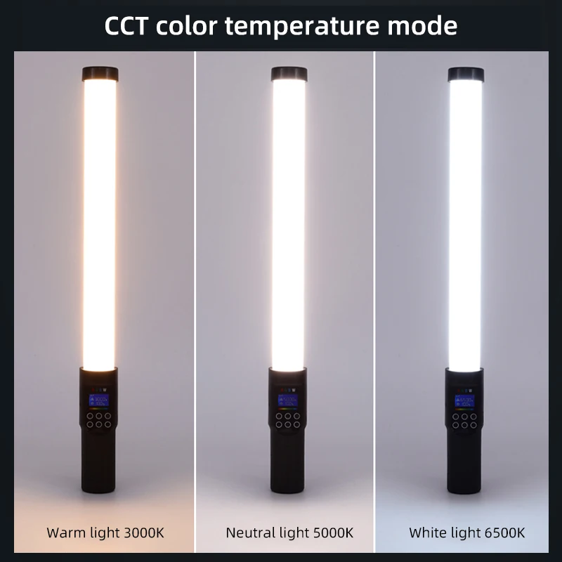 Handheld LED RGB Stick Tube Fill Lights Photography Live Rechargeable LED Wand Lights for Vlog Video