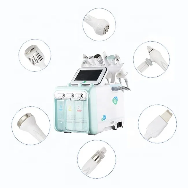 High Quality 6 in 1 H2o2 Machine Hydrogen Oxygen Small Bubble Facial Machine for Japan