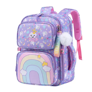 2024 hot selling Custom Large Capacity Colorful Backpack Pink Teens Girls Students School Bags Kids Backpack For Children School