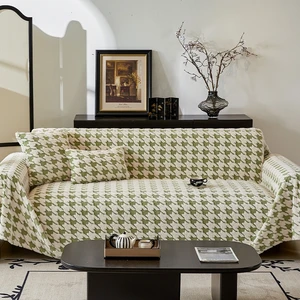 New Collection Woven Flannel Couch Cover Washable L-Shaped Furniture Protector for Dogs for Living Room with 3 Seats