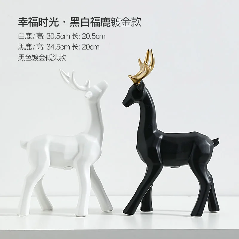 Nordic creative factory direct resin crafts deer home decoration