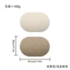 Sets de table ovales en lin beige et clair