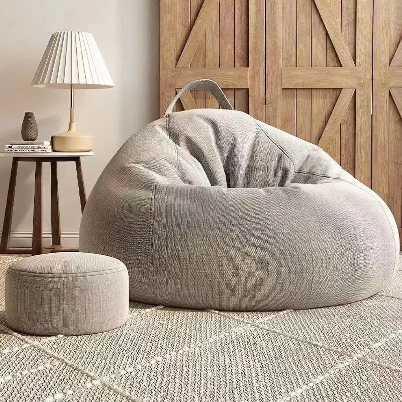OEM Foldable Fabric Sofa Cover Multifunctional Stretchable Leisure Bean Bag With Armrest Lazy Sofa(No Fillings )