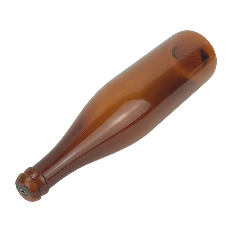 Cosmetic 330ml Plastic Clear Long Neck PVC Bottle With Screw Cap Plastic Dummy Bottle
