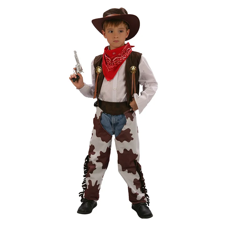 Halloween party cowboy suit for grown-up boy and girl cowgirl cosplay  western dress up carnival suit abbigliamento per bambini - AliExpress